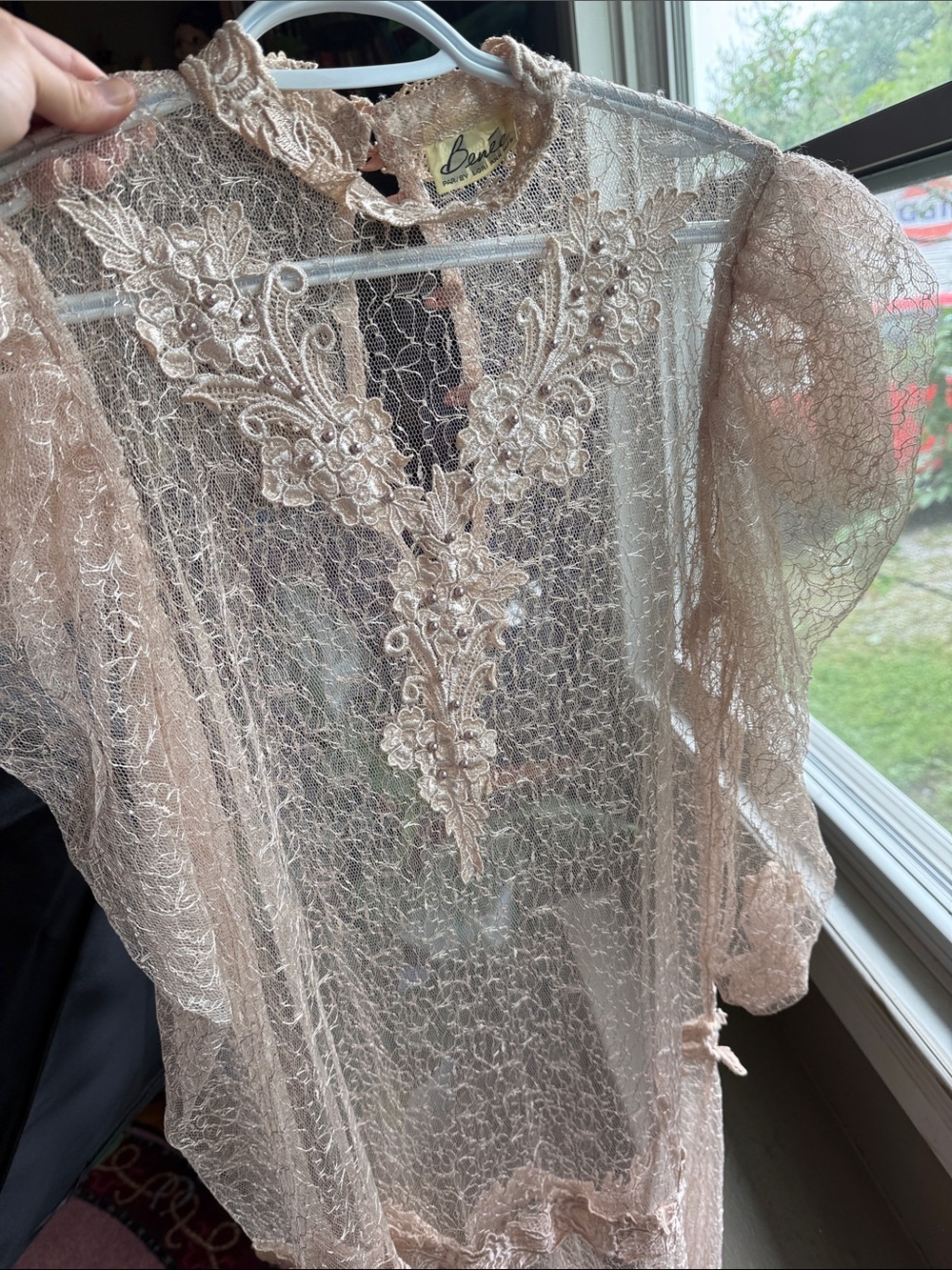 Vintage Sheer Lace Dress Maxi - Picture 3 of 7